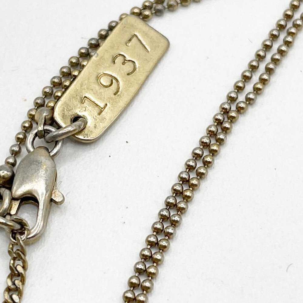 Madewell 1937 Vintage Ski Boots Skiing Skier Pendant Necklace Gold Tone 30" - Picture 6 of 6